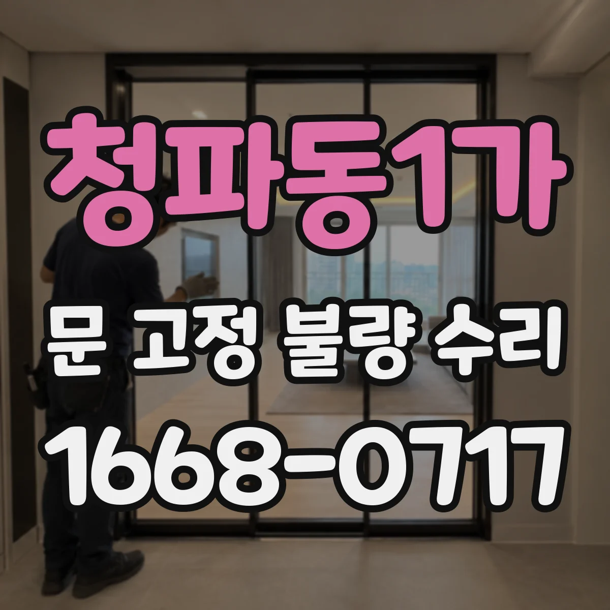 청파동1가 문 고정 불량 수리