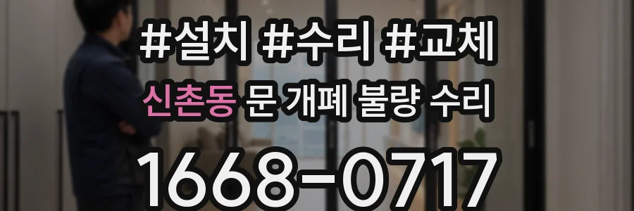 신촌동 문 개폐 불량 수리