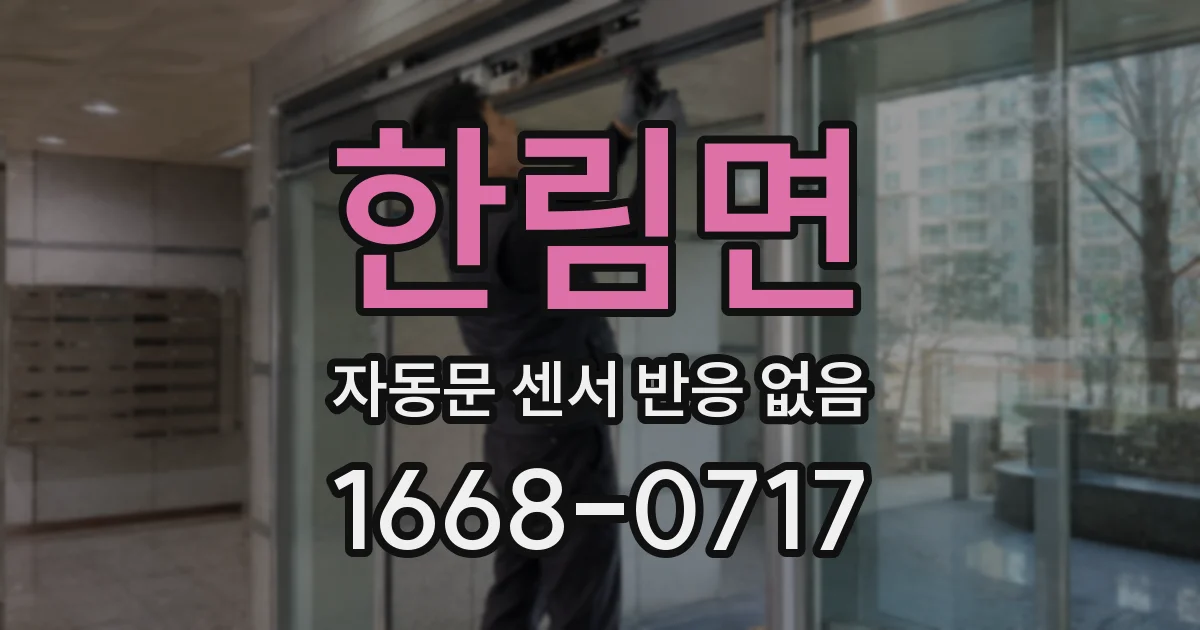 한림면 자동문 센서 반응 없음