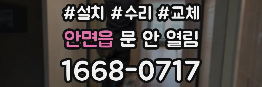 안면읍 문 안 열림