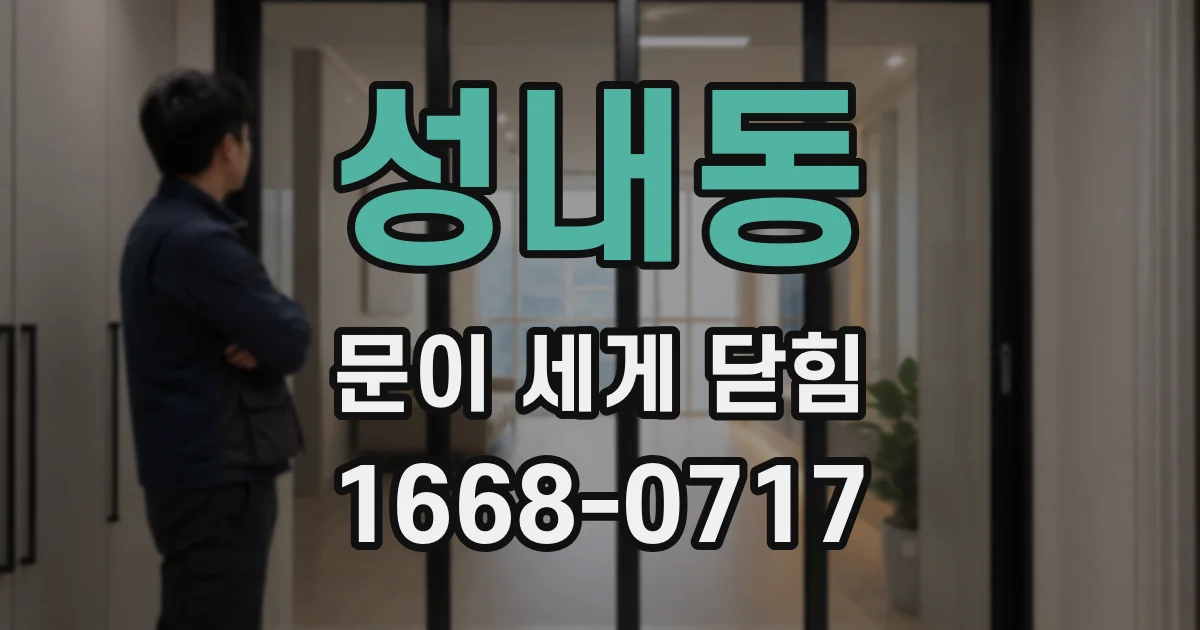 성내동 문이 세게 닫힘