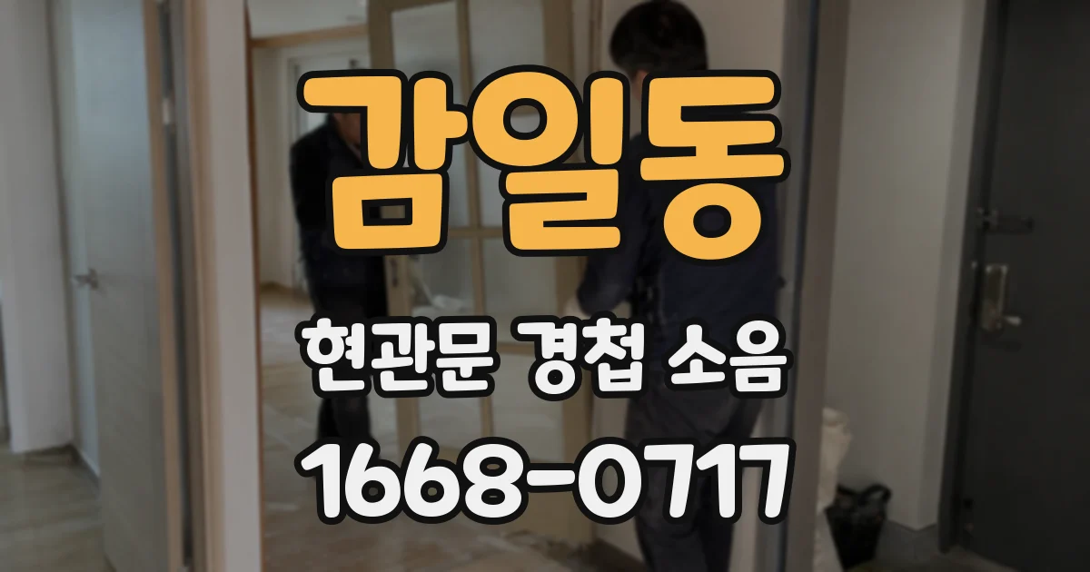 감일동 현관문 경첩 소음