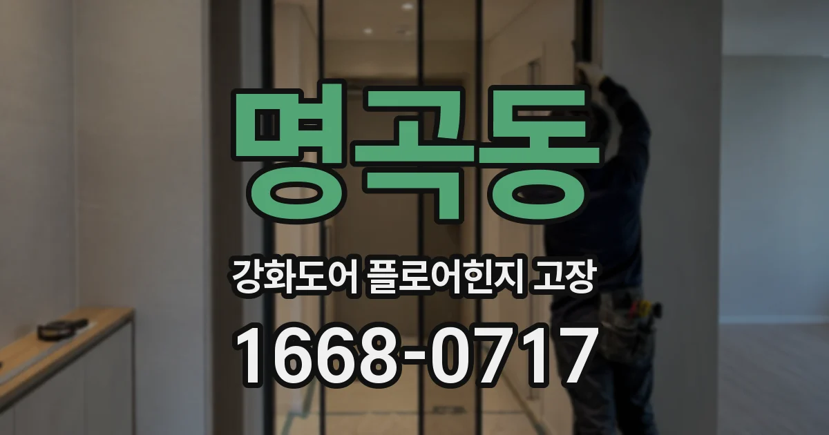 명곡동 강화도어 플로어힌지 고장