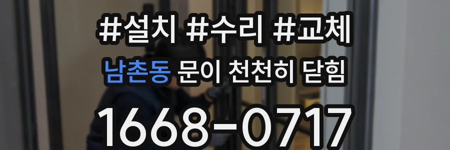 남촌동 문이 천천히 닫힘