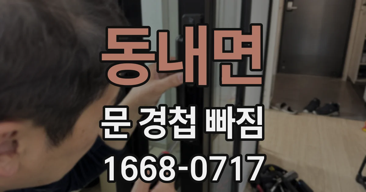 동내면 문 경첩 빠짐