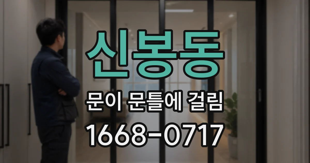 신봉동 문이 문틀에 걸림
