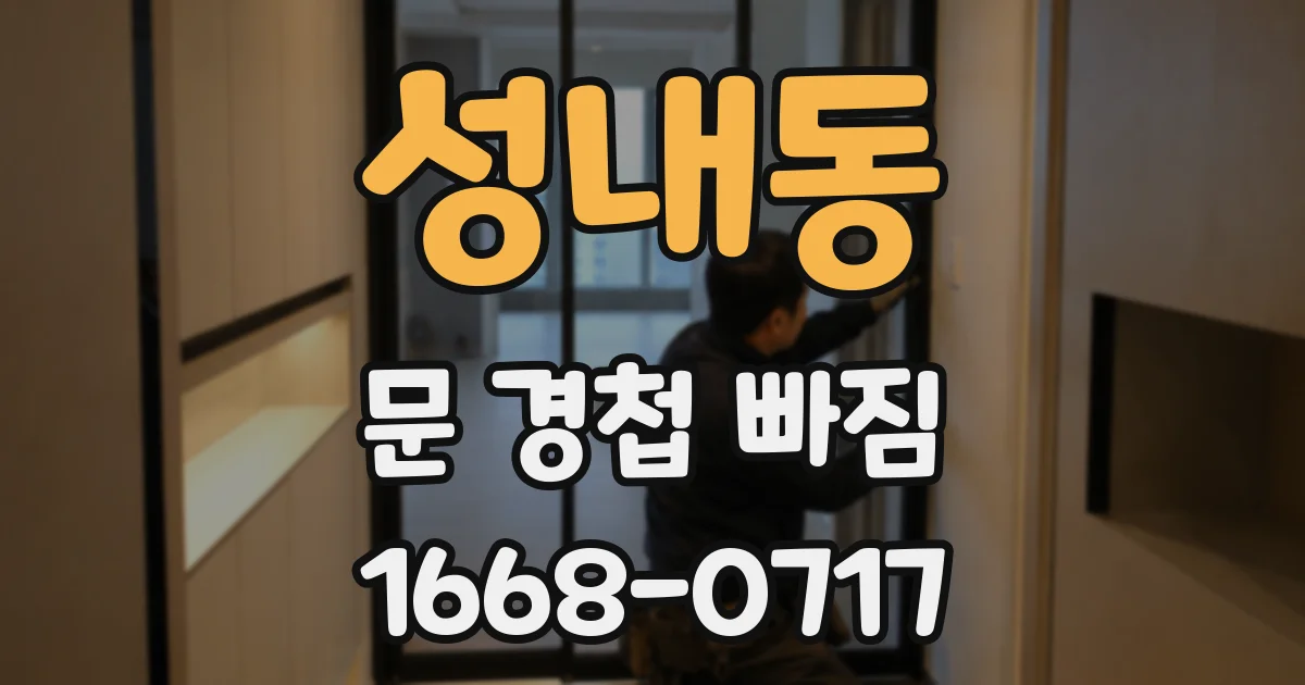 성내동 문 경첩 빠짐