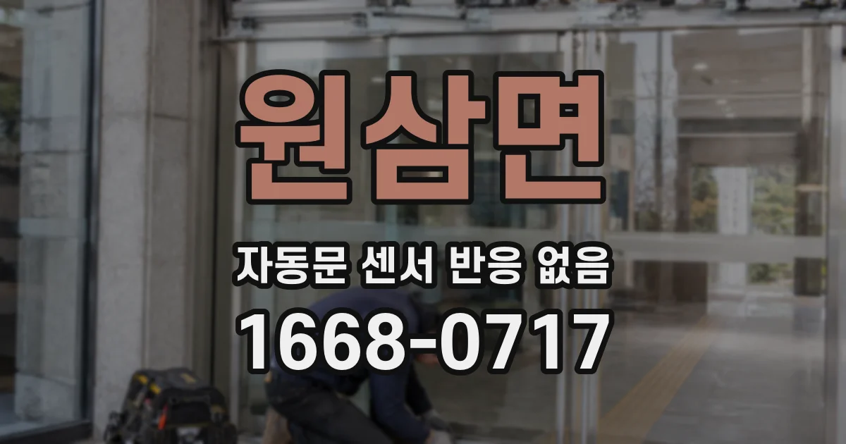 원삼면 자동문 센서 반응 없음