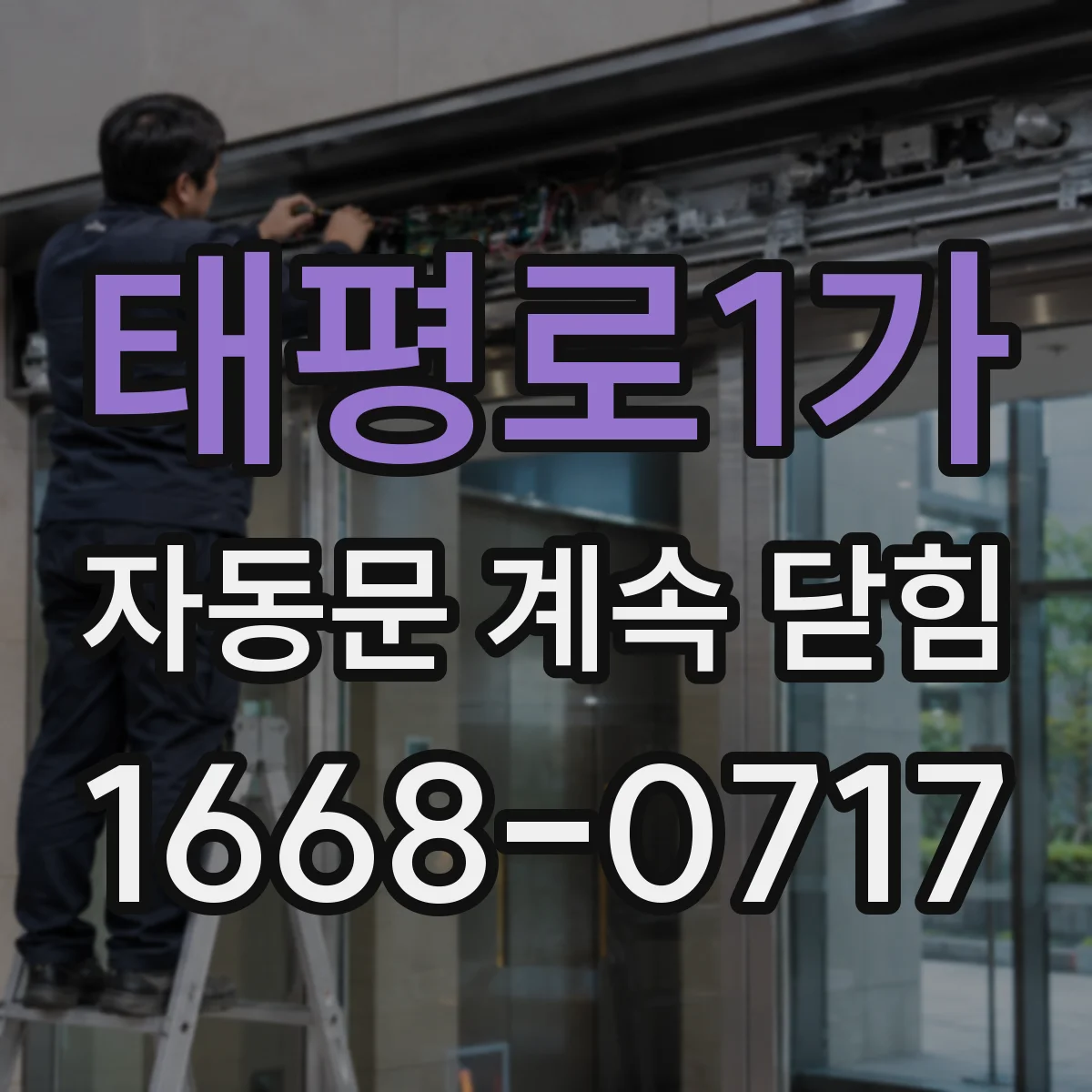 태평로1가 자동문 계속 닫힘