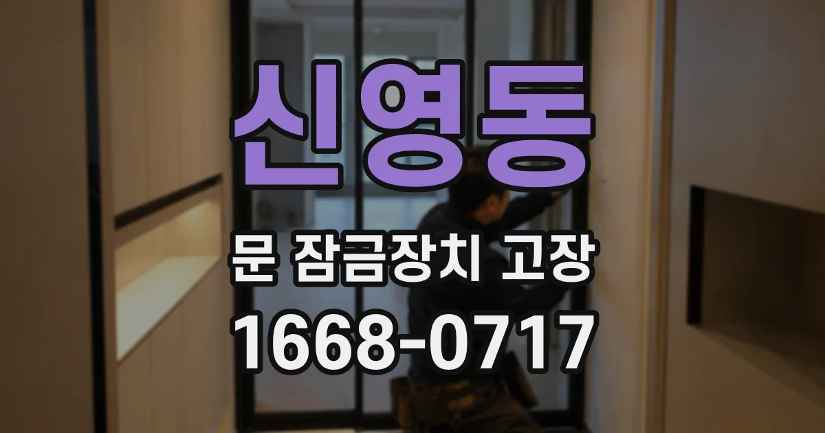 신영동 문 잠금장치 고장