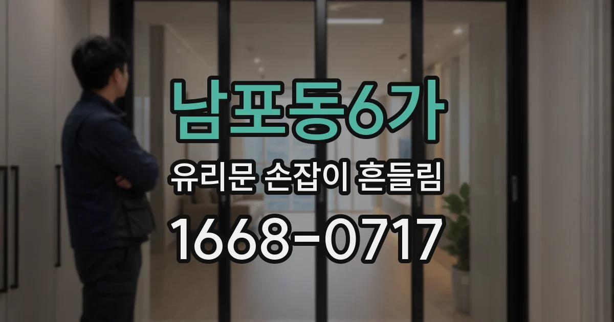 남포동6가 유리문 손잡이 흔들림