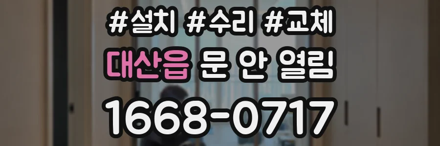 대산읍 문 안 열림