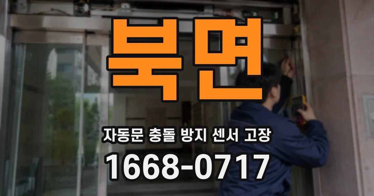 북면 자동문 충돌 방지 센서 고장