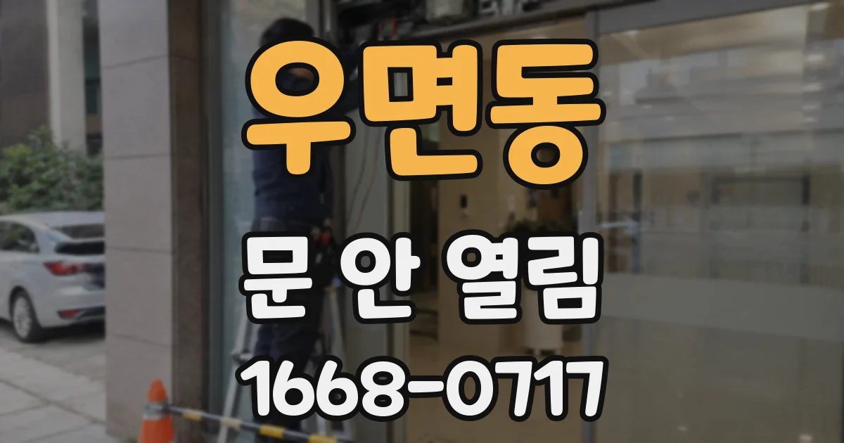 우면동 문 안 열림