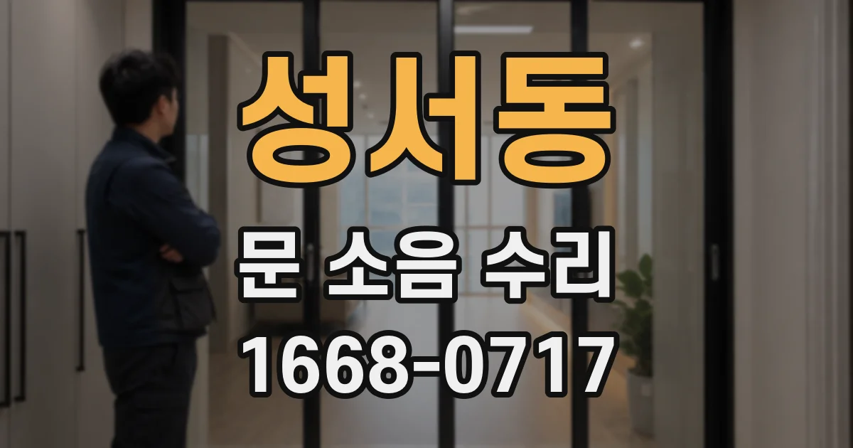 성서동 문 소음 수리