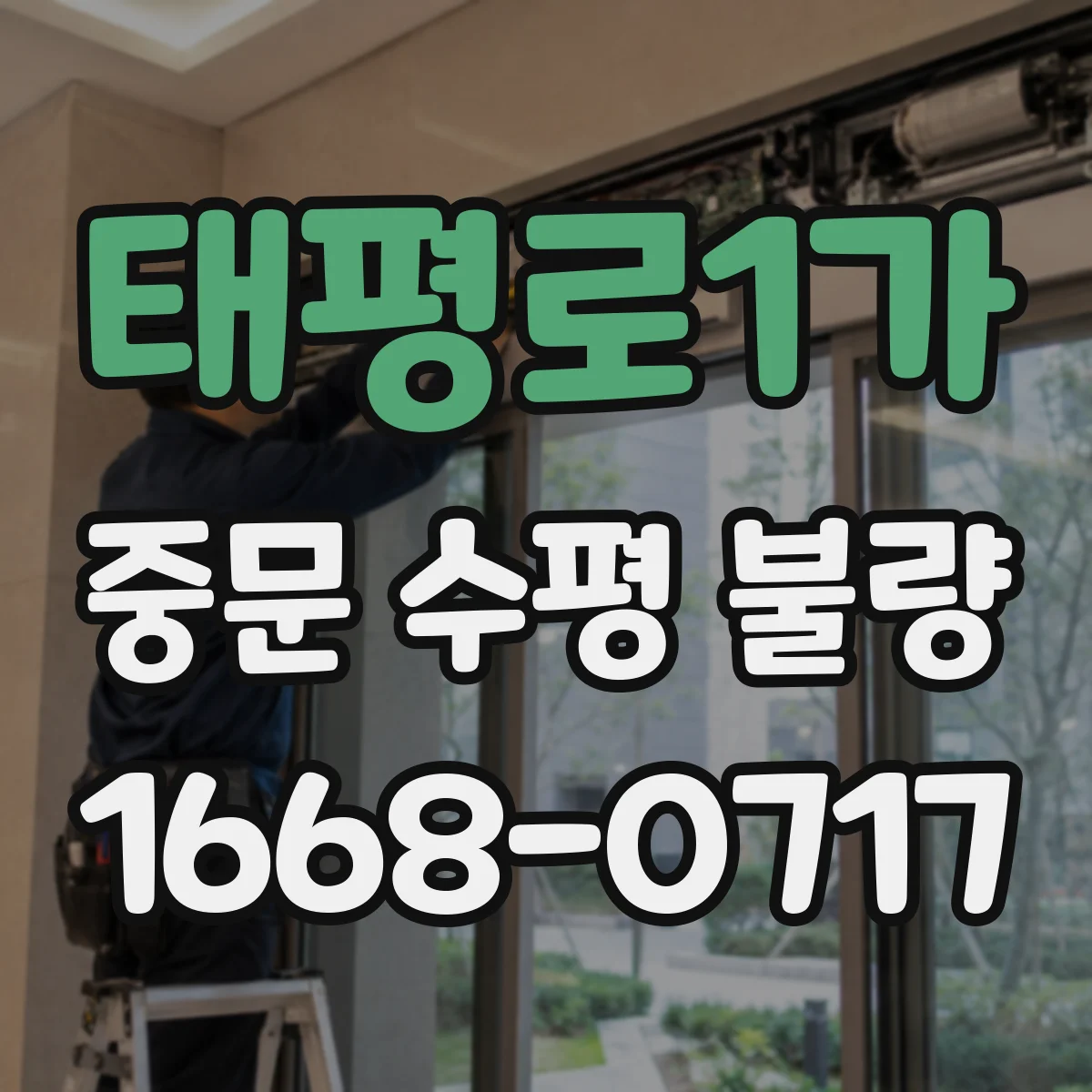 태평로1가 중문 수평 불량