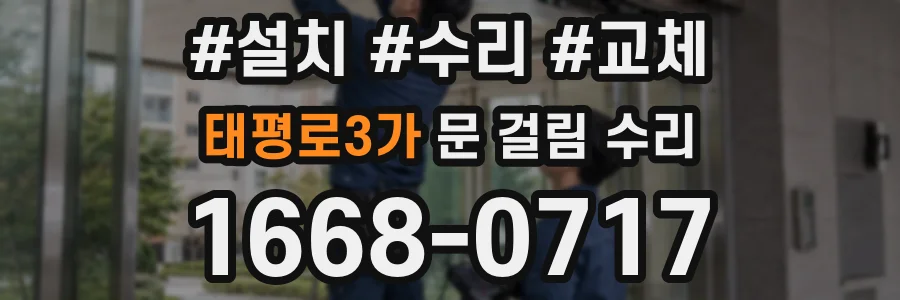 태평로3가 문 걸림 수리