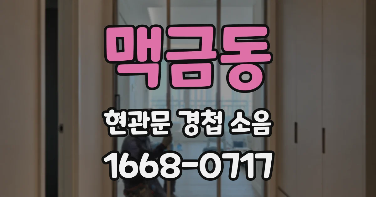 맥금동 현관문 경첩 소음