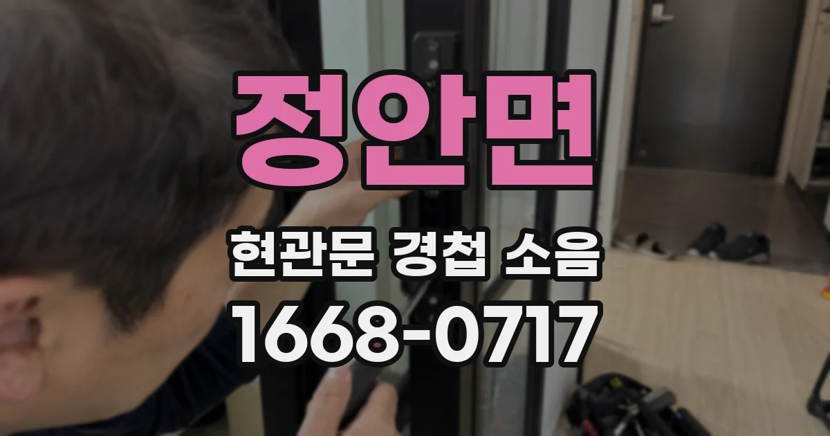정안면 현관문 경첩 소음