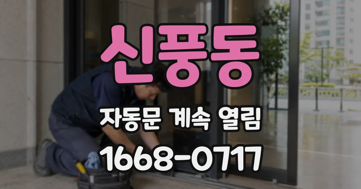 신풍동 자동문 계속 열림