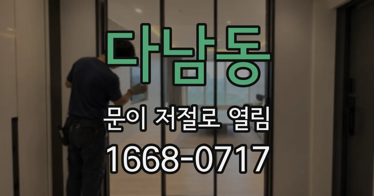 다남동 문이 저절로 열림