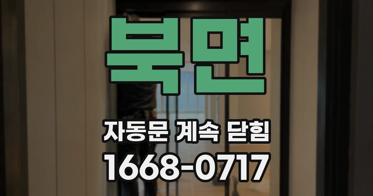 북면 자동문 계속 닫힘