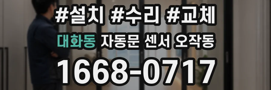 대화동 자동문 센서 오작동