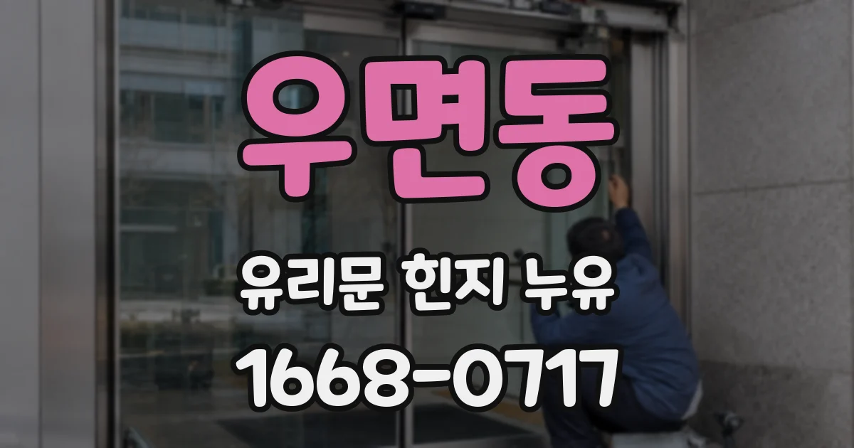우면동 유리문 힌지 누유
