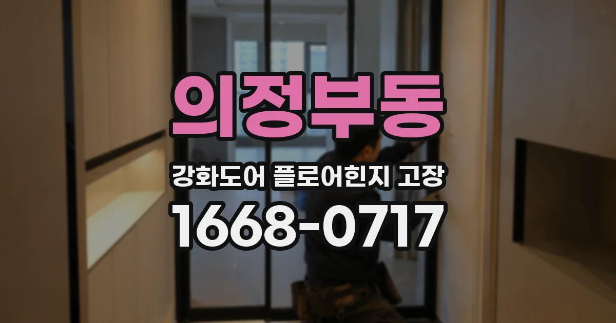 의정부동 강화도어 플로어힌지 고장