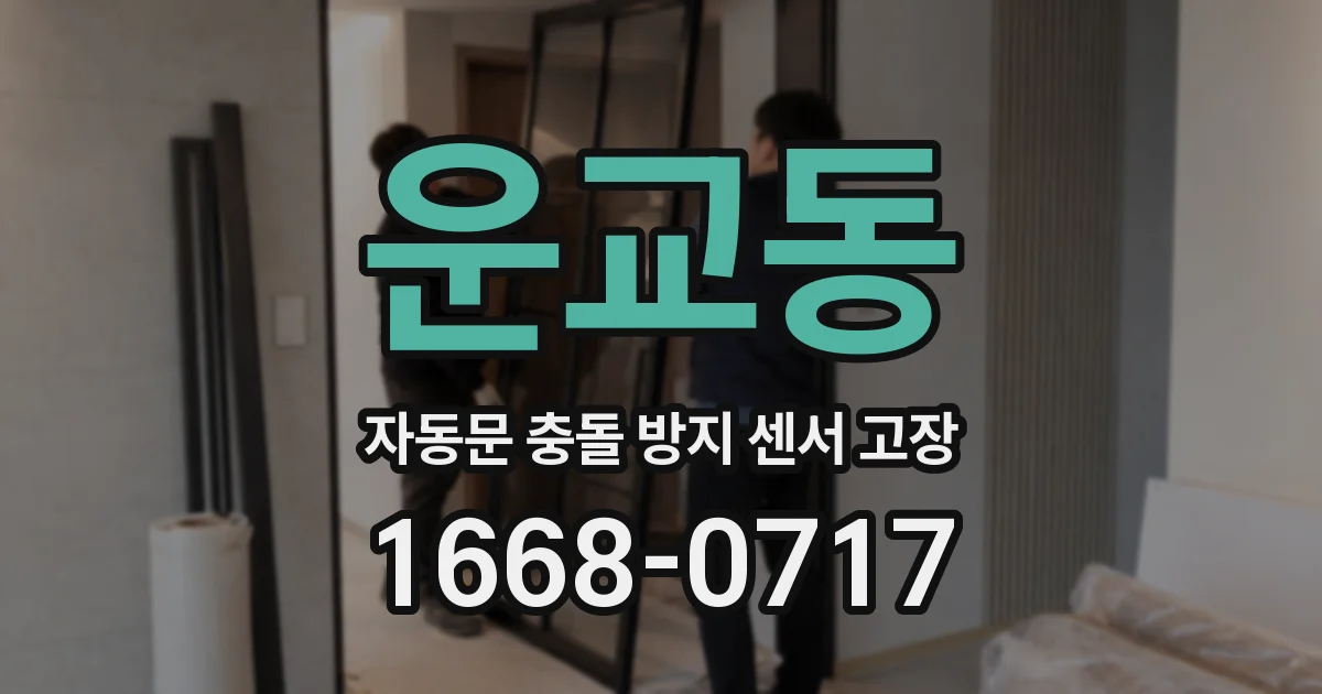 운교동 자동문 충돌 방지 센서 고장