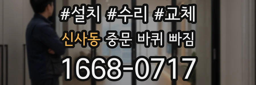 신사동 중문 바퀴 빠짐