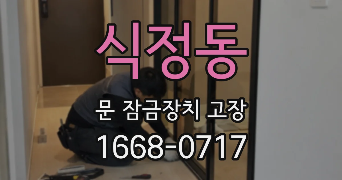 식정동 문 잠금장치 고장