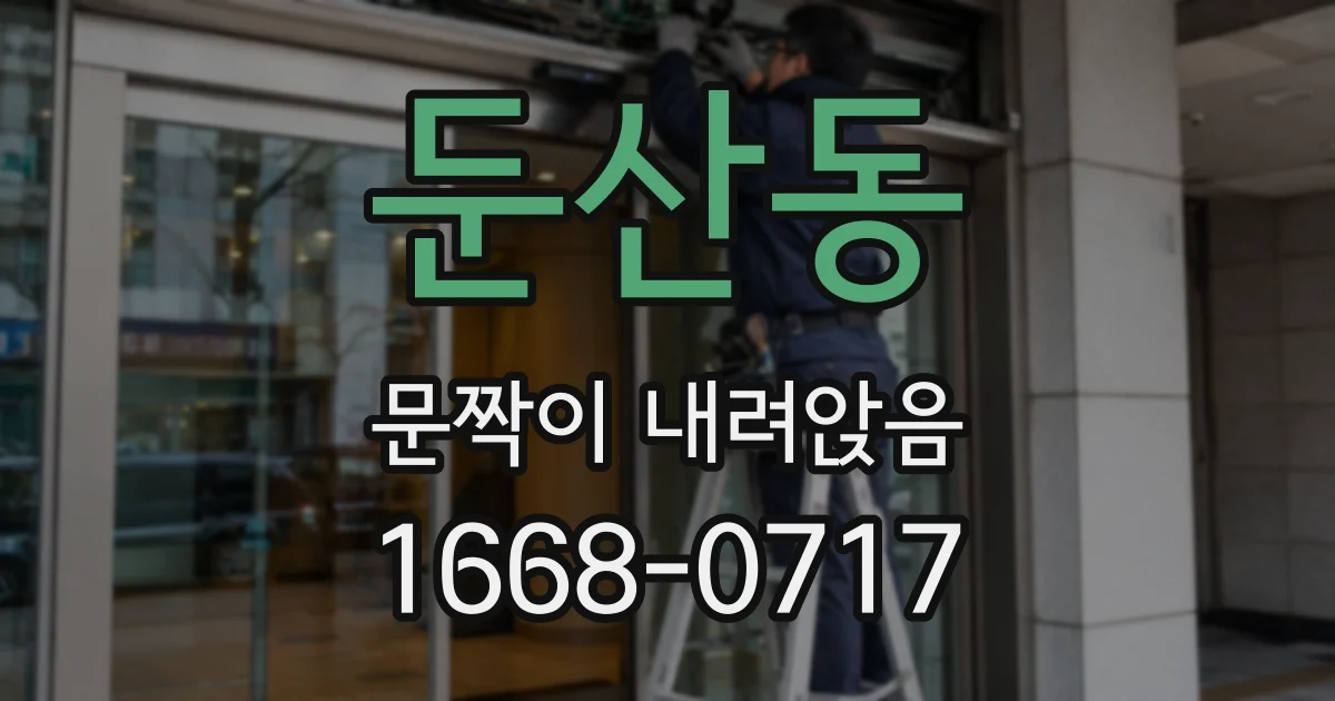 둔산동 문짝이 내려앉음