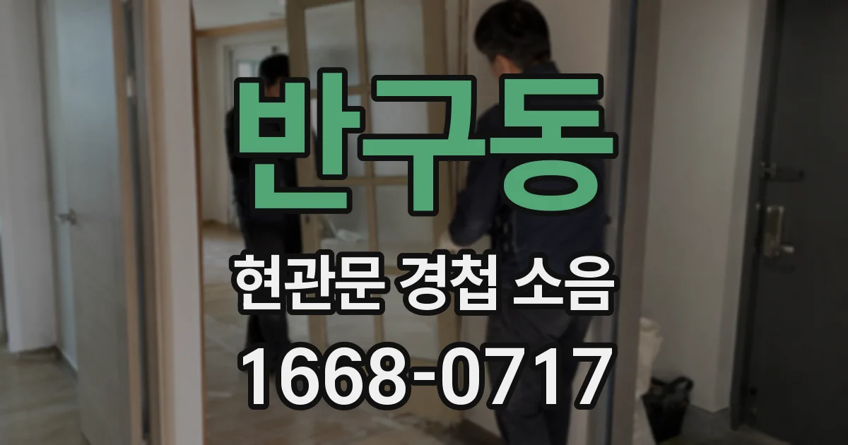 반구동 현관문 경첩 소음