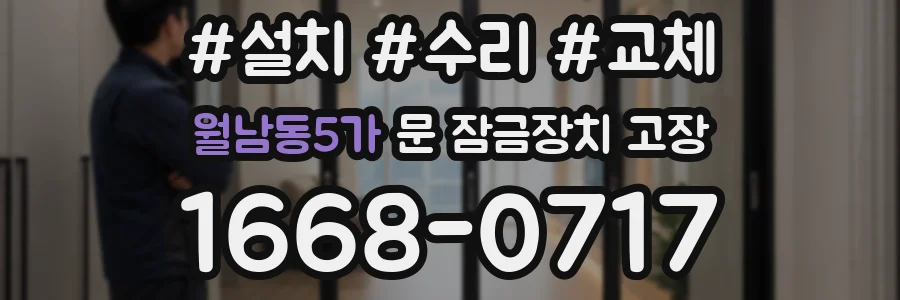 월남동5가 문 잠금장치 고장