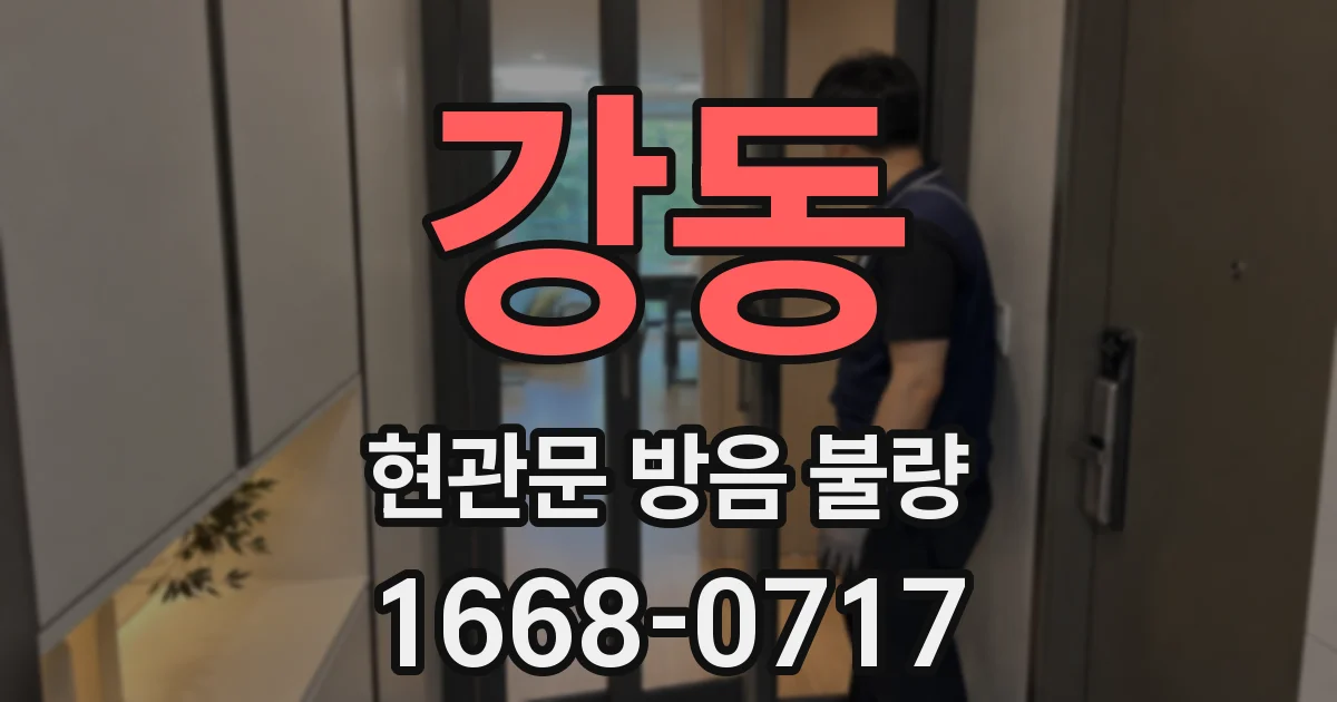 강동 현관문 방음 불량