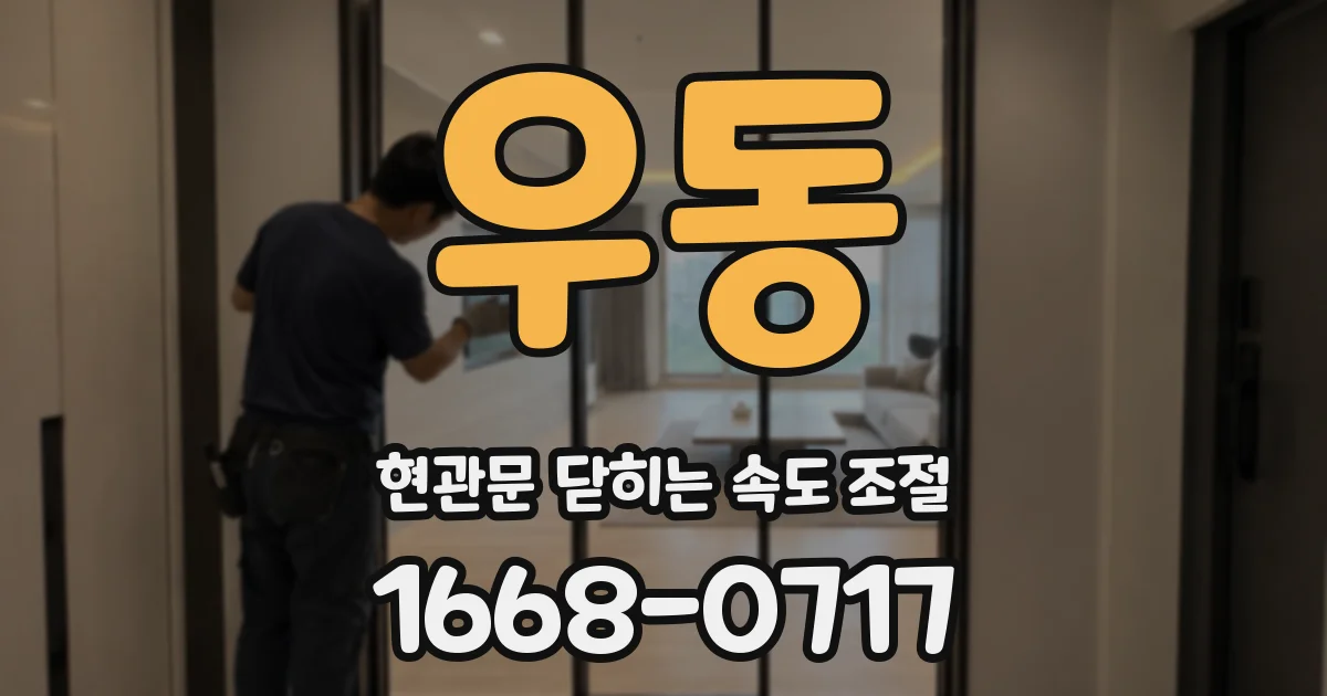 우동 현관문 닫히는 속도 조절