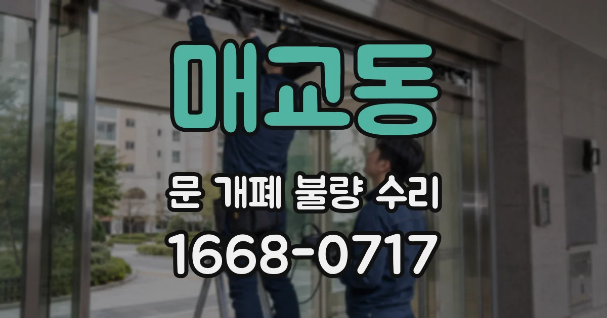 매교동 문 개폐 불량 수리