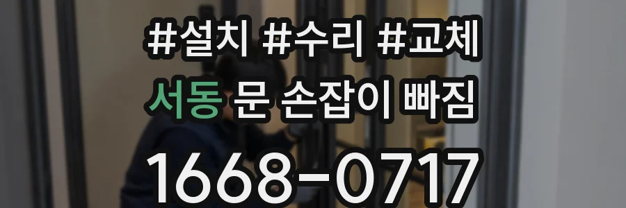 서동 문 손잡이 빠짐