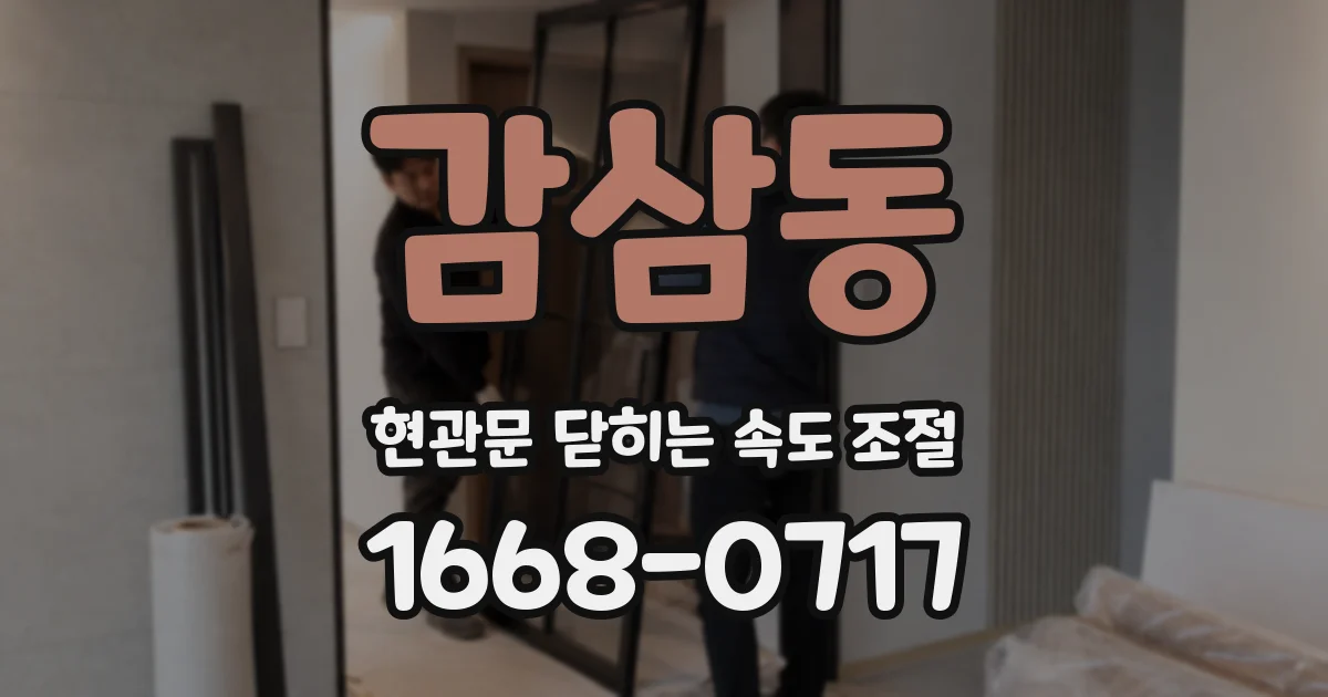 감삼동 현관문 닫히는 속도 조절
