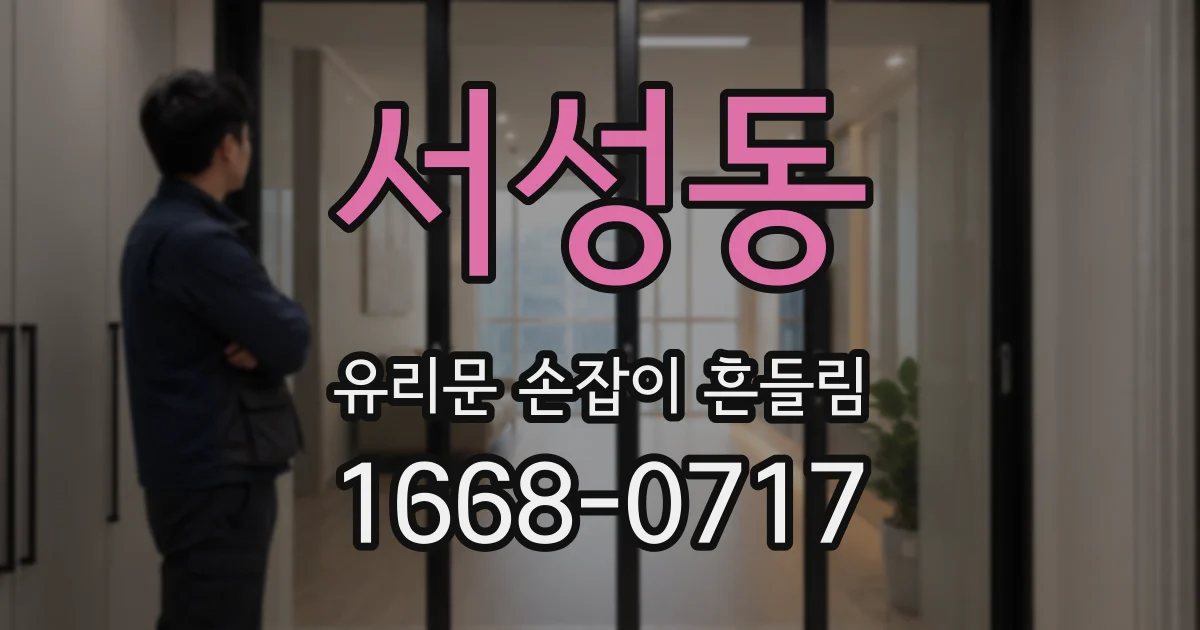 서성동 유리문 손잡이 흔들림