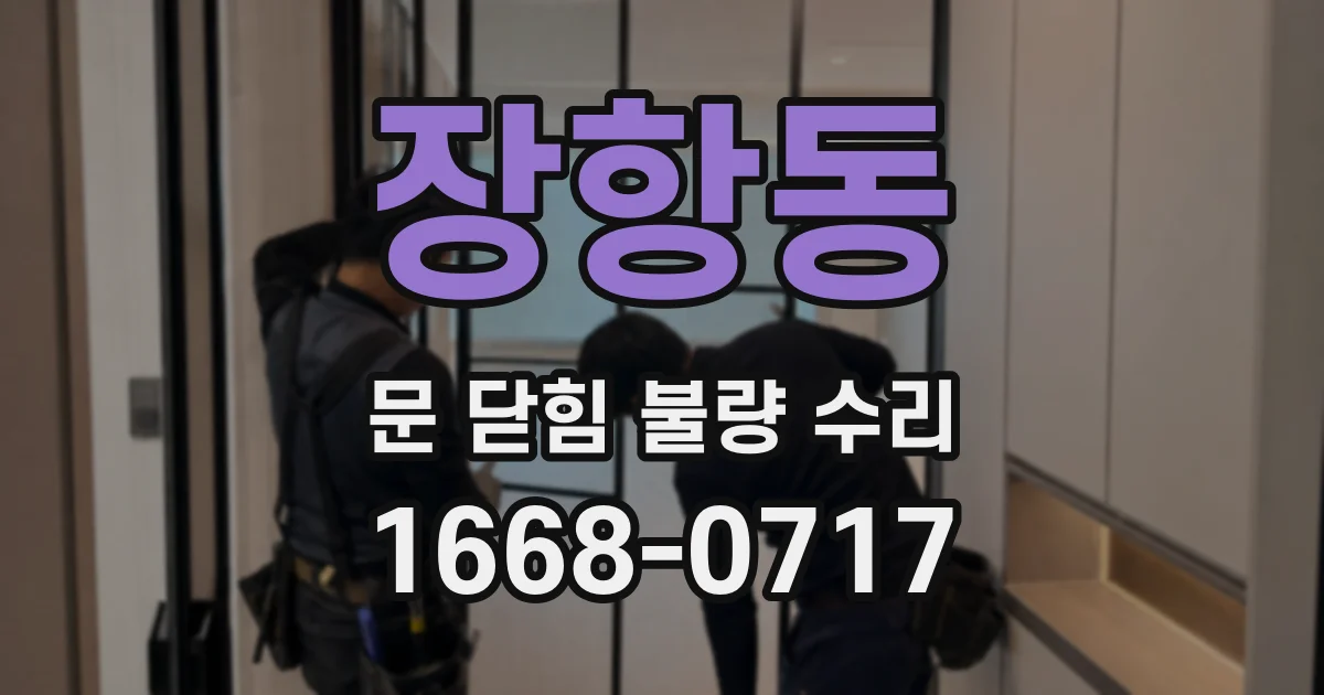 장항동 문 닫힘 불량 수리