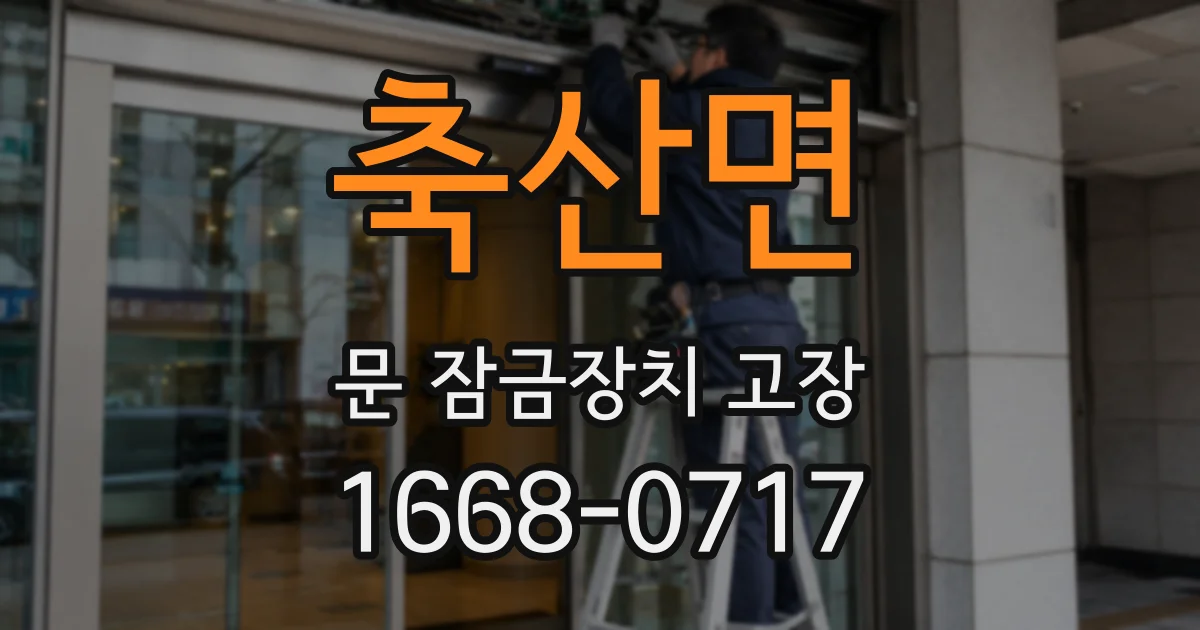 축산면 문 잠금장치 고장