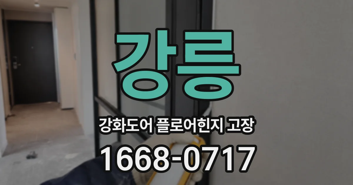 강릉 강화도어 플로어힌지 고장