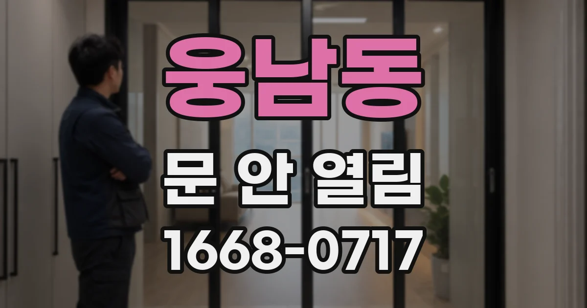 웅남동 문 안 열림