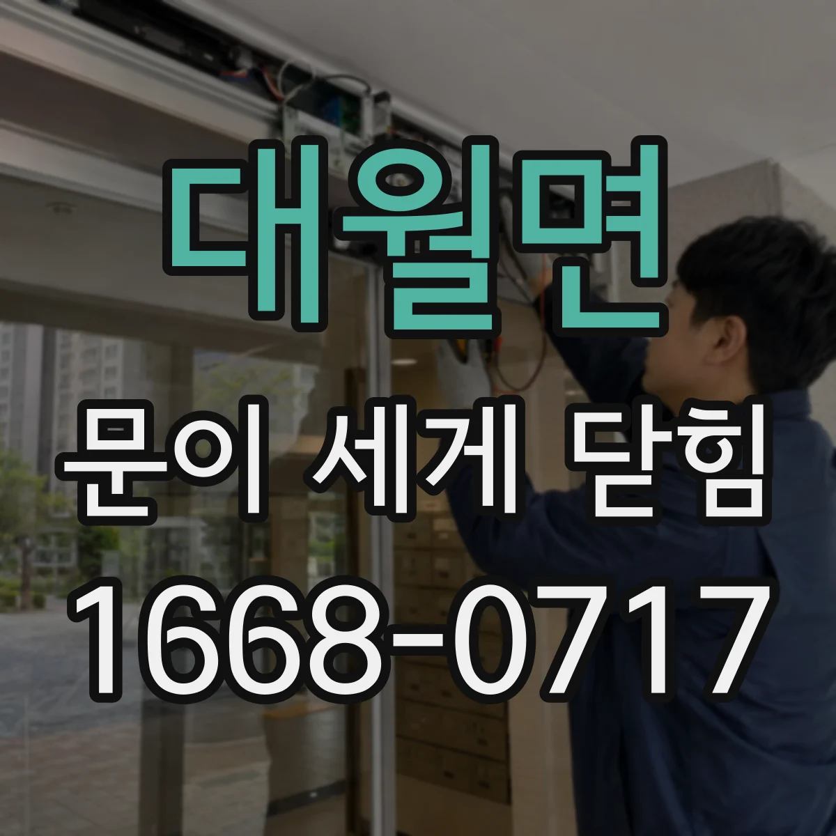 대월면 문이 세게 닫힘