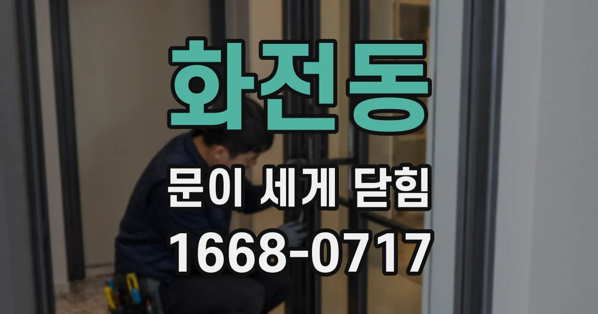 화전동 문이 세게 닫힘