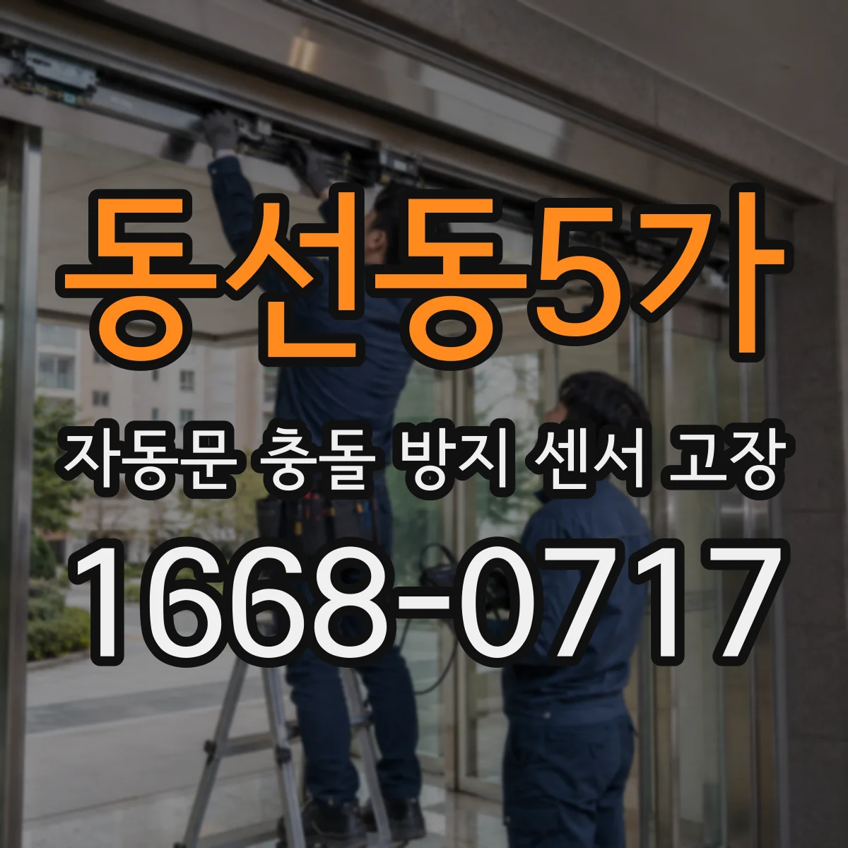 동선동5가 자동문 충돌 방지 센서 고장