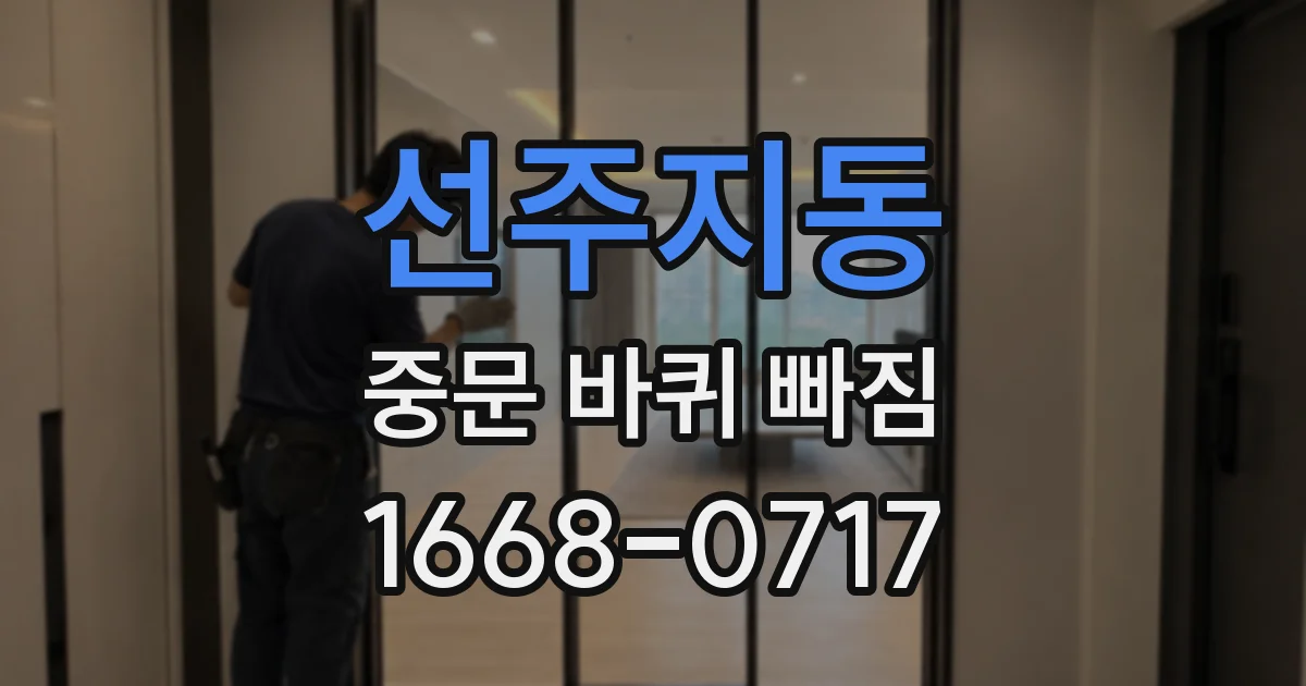 선주지동 중문 바퀴 빠짐