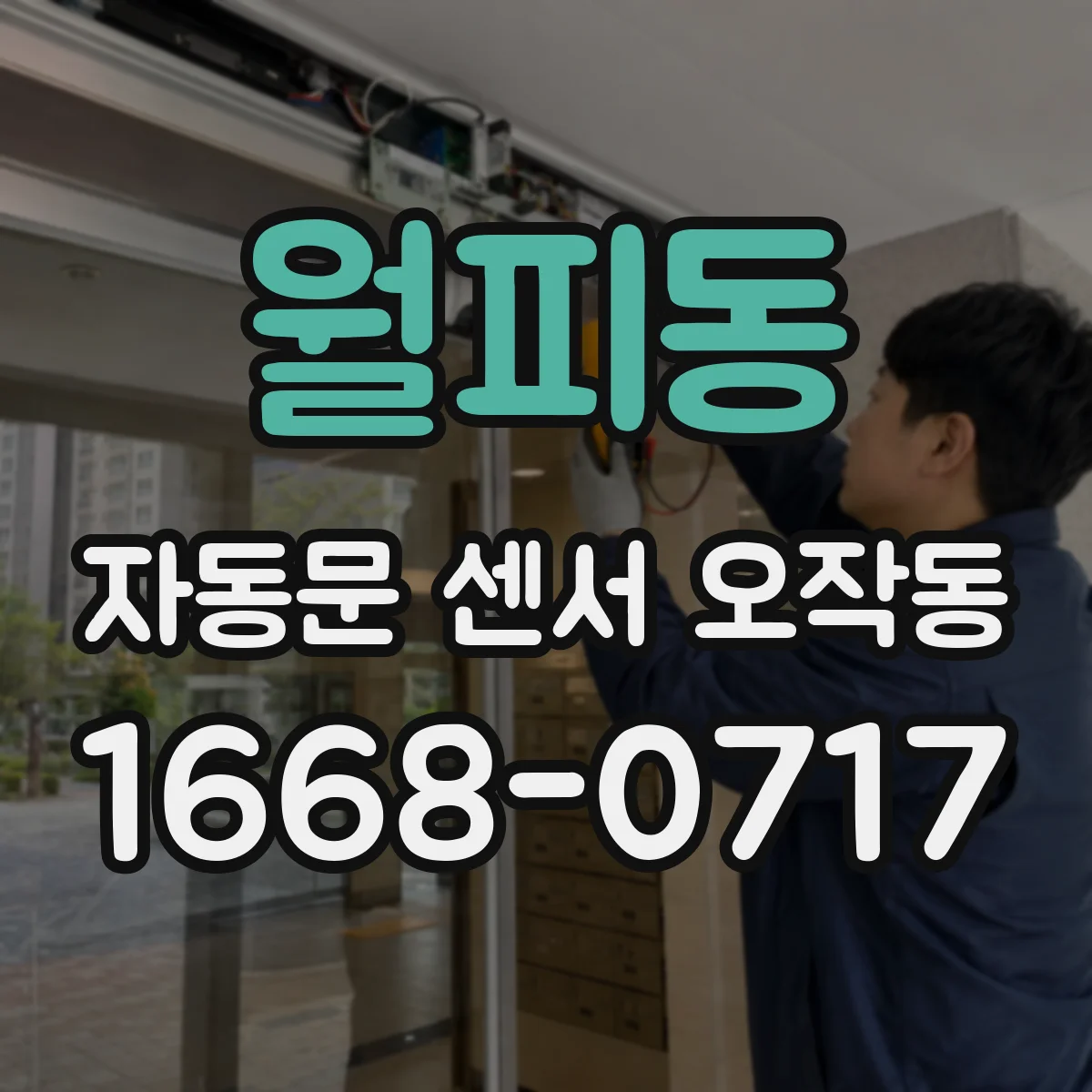 월피동 자동문 센서 오작동